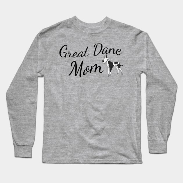 Great Dane Dog Mom Long Sleeve T-Shirt by tribbledesign